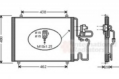 VAN WEZEL 43005204 -  Конденсатор, кондиционер